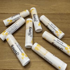Lip Balm on a wood Tray