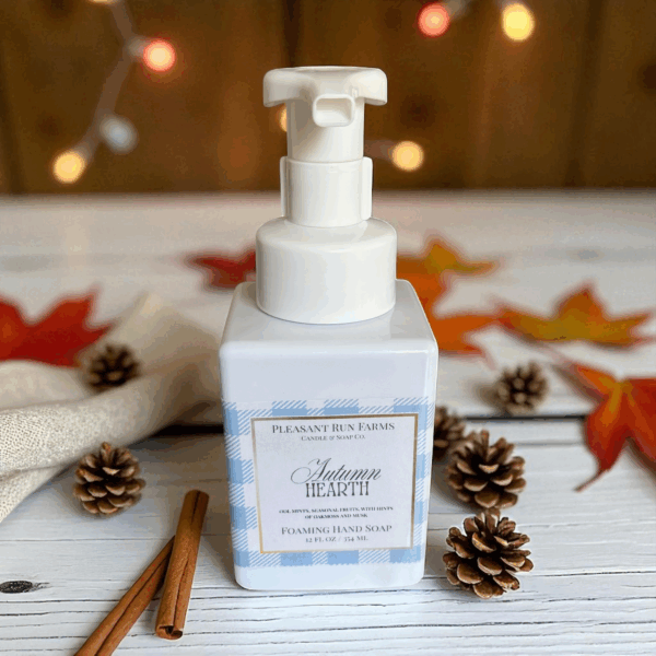 Autumn Hearth foaming hand soap for fall.