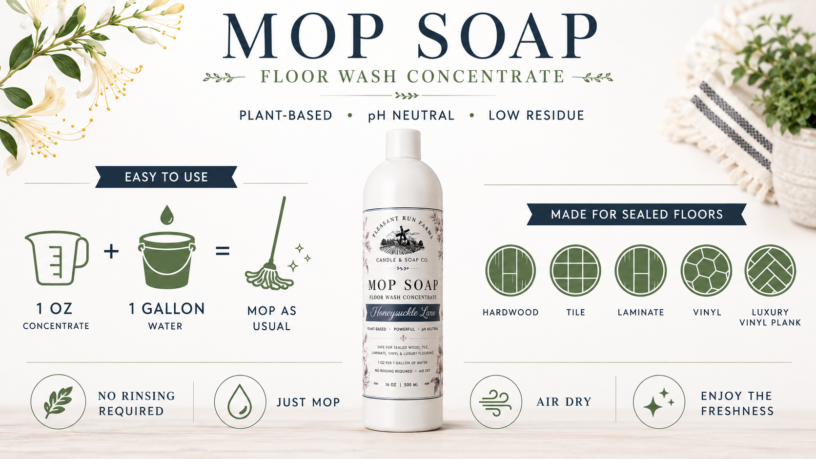 Handmade Scented Mop Soap Concentrate 16 oz | Luxury Floor Wash - Image 4