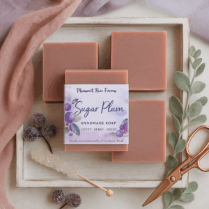 Sugar Plum Soap Bar on a tray