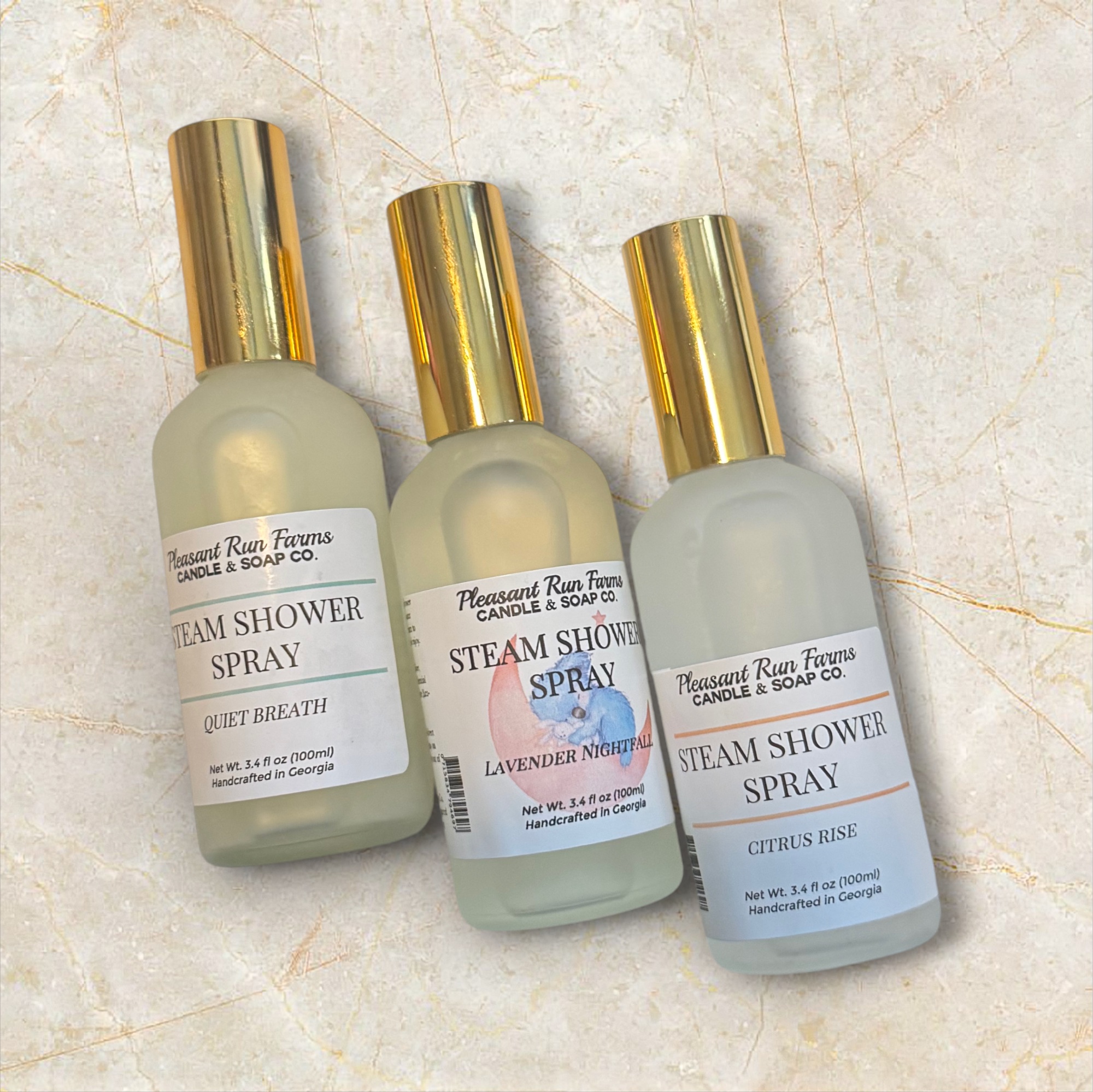 3 bottles of Steam Shower Spray