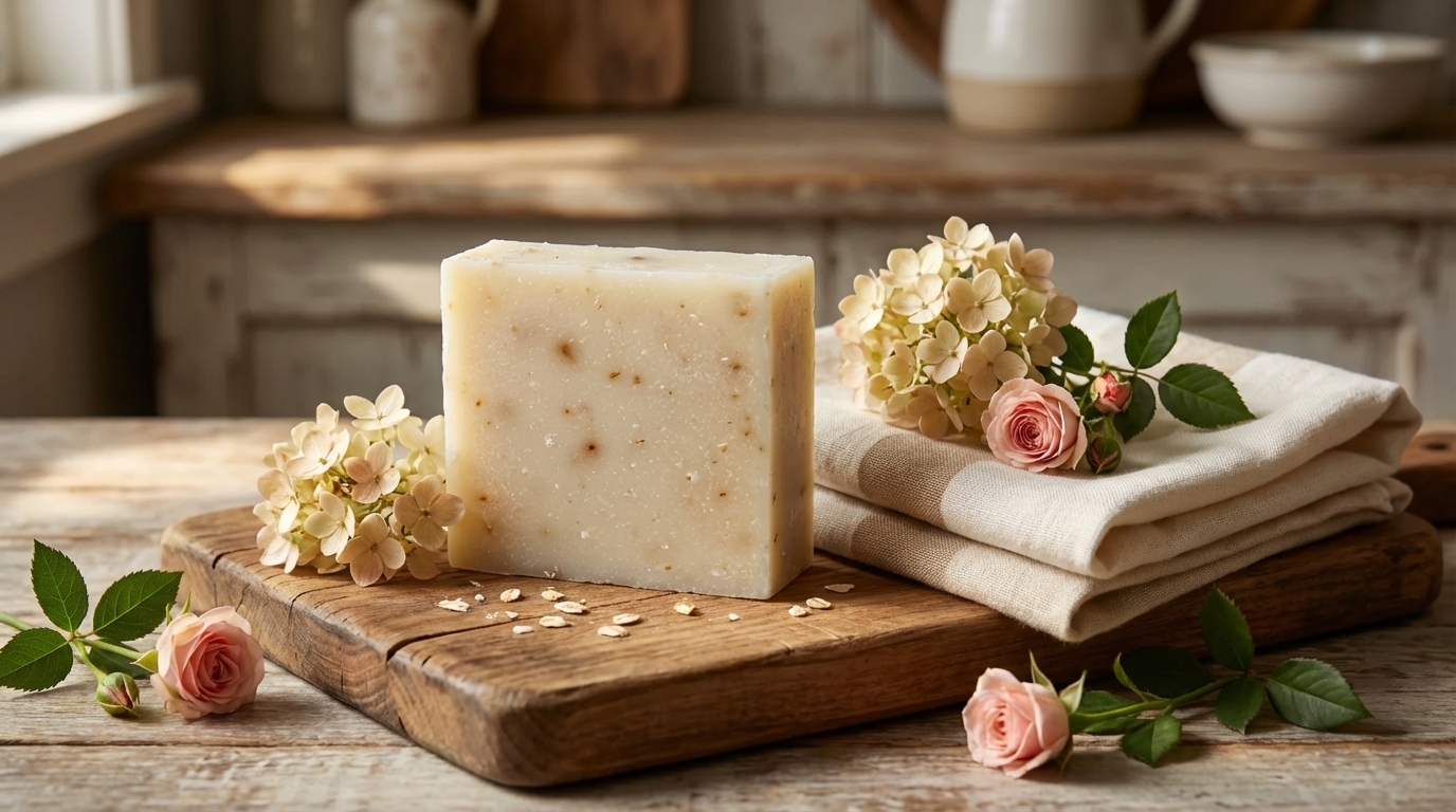 Hydrangea Rose Handmade Artisan Bar Soap – Floral Natural Soap | Pleasant Run Farms