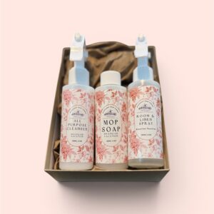 The Farmhouse Clean Trio — handmade Mop Soap concentrate, All-Purpose Cleanser, and Room Spray bundle by Pleasant Run Farms Candle Co
