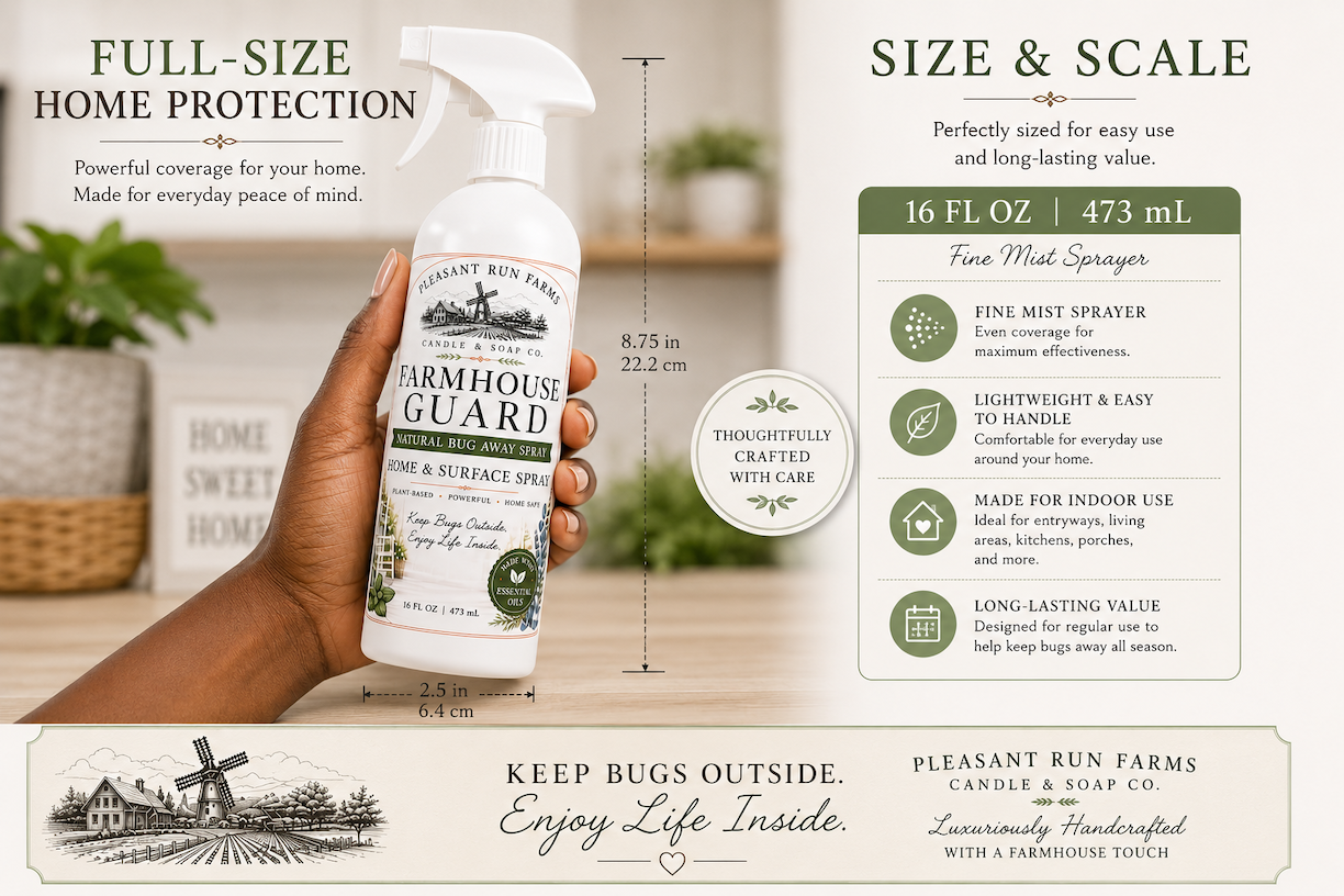 Farmhouse Guard Natural Bug Away Home Spray | Plant-Based Room & Surface Spray – 16 oz - Image 13